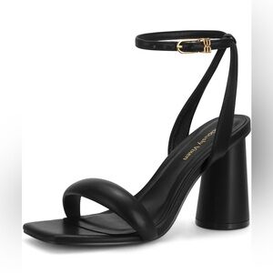 Chic Platform Heels Black Ankle Strap Heels